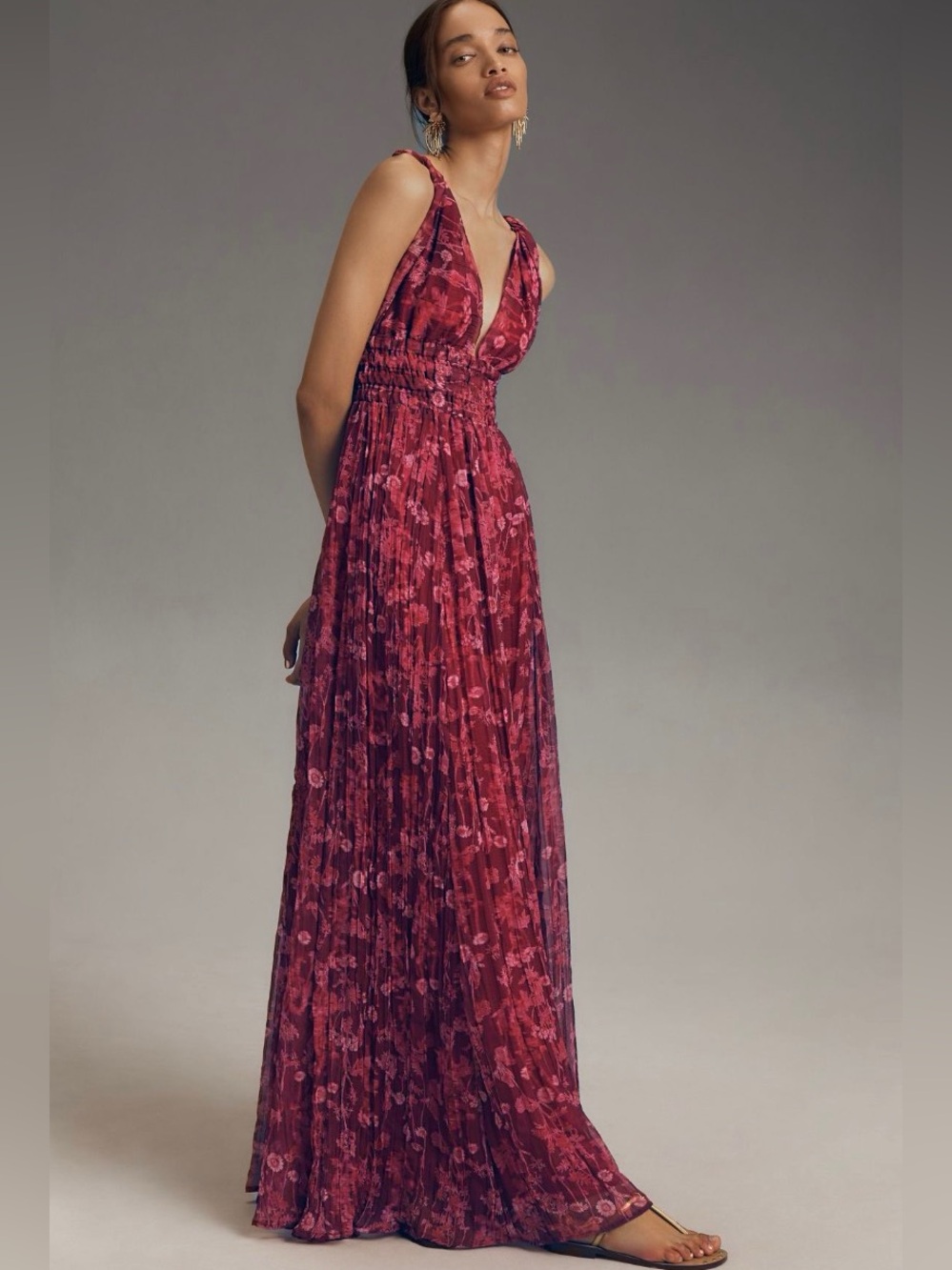Sabina Musayev Adhara Sleeveless V-Neck Dress Large NWT